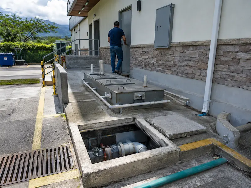 Infraestructura sanitaria y sistema de pretratamiento asociado a la descarga de un establecimiento