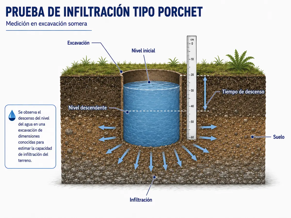 Prueba de infiltración tipo Porchet