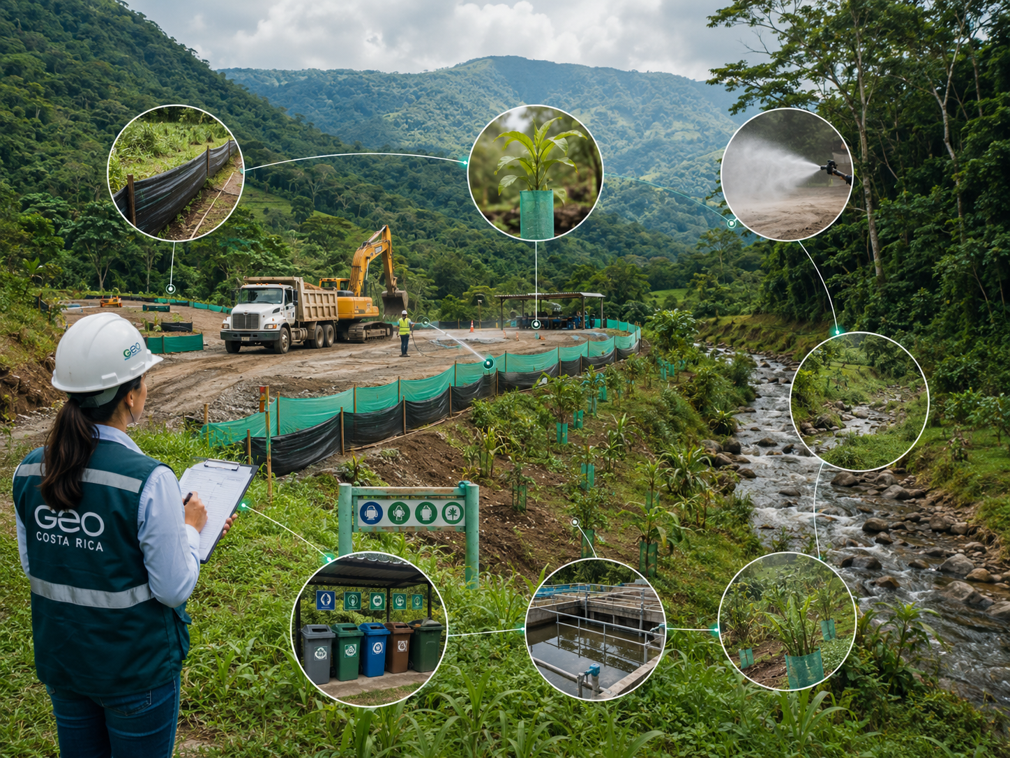 Supervisión ambiental y medidas de manejo implementadas en un proyecto